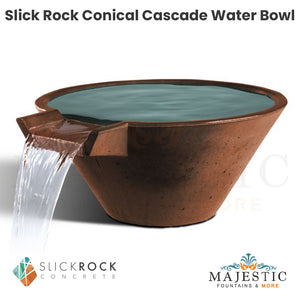 Slick Rock Conical Cascade Water Bowl - Majestic Fountains