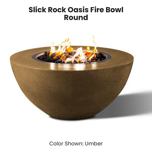 Slick Rock Oasis Fire Bowl - Round Umber- Majestic Fountains
