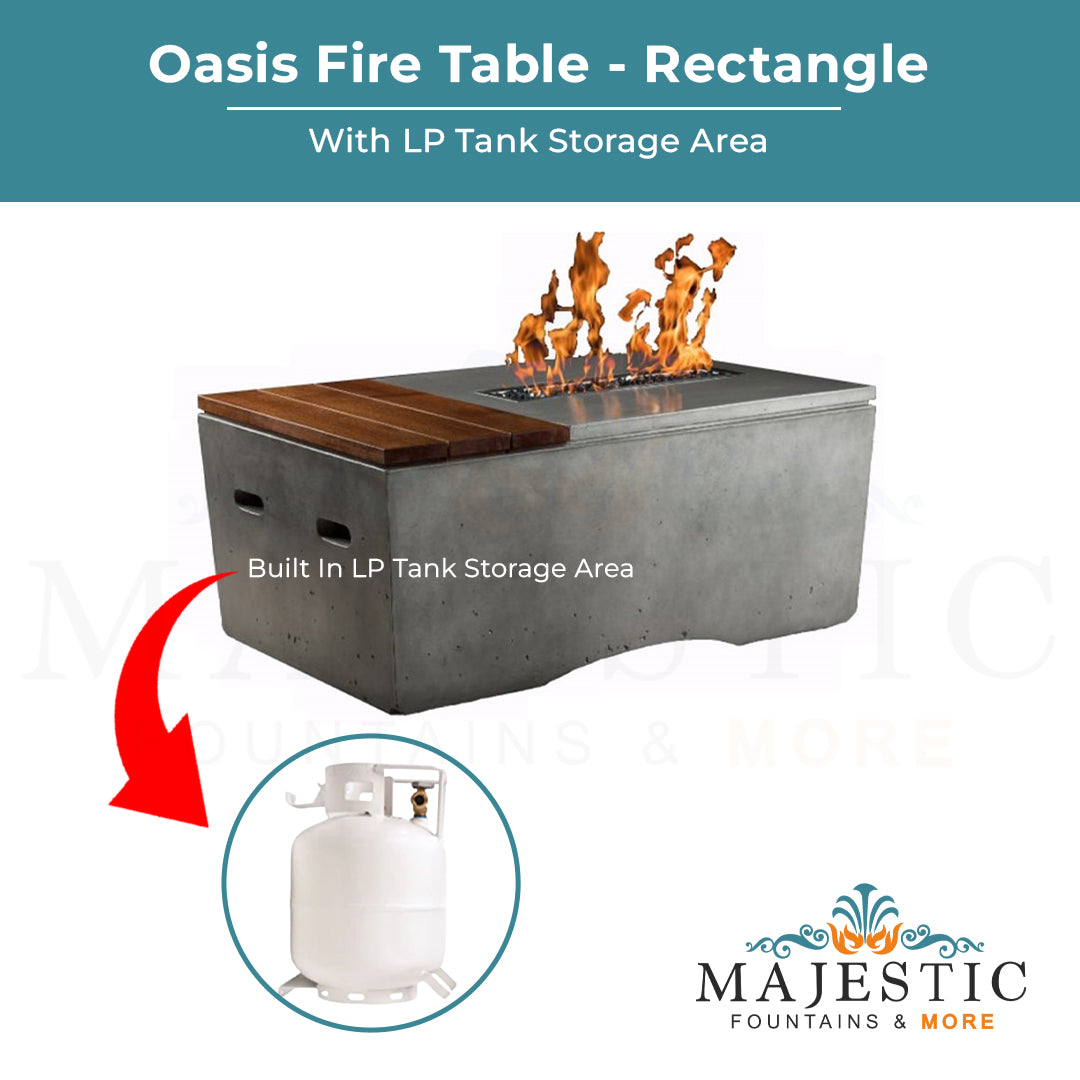 Slick Rock Oasis Fire Table - Rectangle