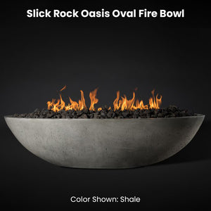 Slick Rock Oasis Oval Fire Bowl Shale - Majestic Fountains