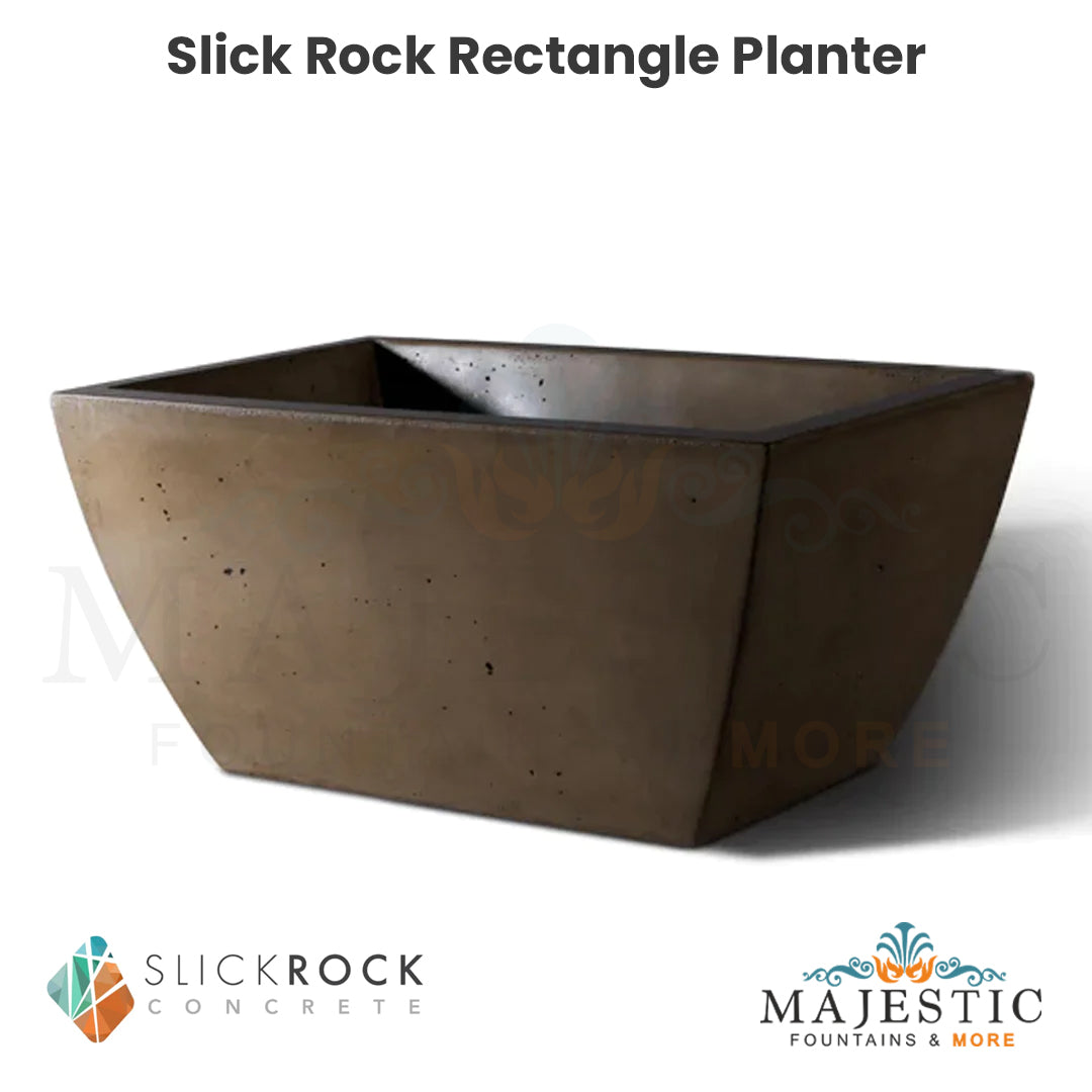 Slick Rock Rectangle Planter - Majestic Fountains