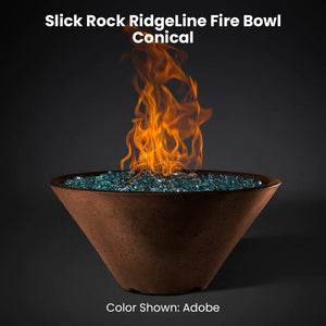 Slick Rock RidgeLine Fire Bowl - Conical Adobe - Majestic Fountains