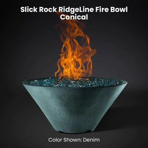 Slick Rock RidgeLine Fire Bowl - Conical Denim - Majestic Fountains