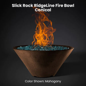 Slick Rock RidgeLine Fire Bowl - Conical mahogany - Majestic Fountains
