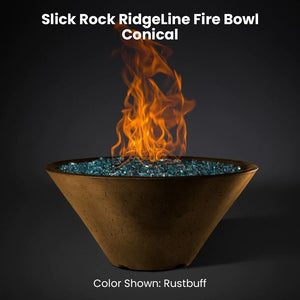 Slick Rock RidgeLine Fire Bowl - Conical Rustbuff- Majestic Fountains