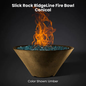 Slick Rock RidgeLine Fire Bowl - Conical Umber - Majestic Fountains