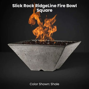 Slick Rock RidgeLine Fire Bowl - Square Shale - Majestic Fountains