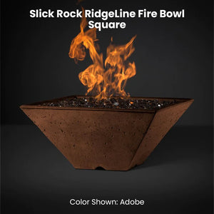 Slick Rock RidgeLine Fire Bowl - Square Adobe - Majestic Fountains