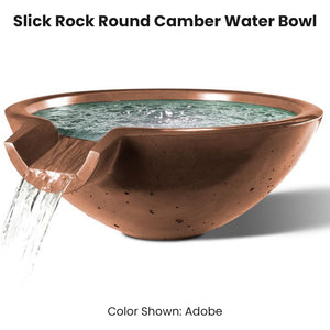 Slick Rock Round Camber Water Bowl Adobe - Majestic Fountains