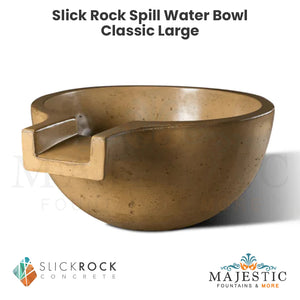 Slick Rock Spill Water Bowl - Classic Large - Majestic Fountains