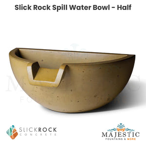 Slick Rock Spill Water Bowl - Half - Majestic Fountains