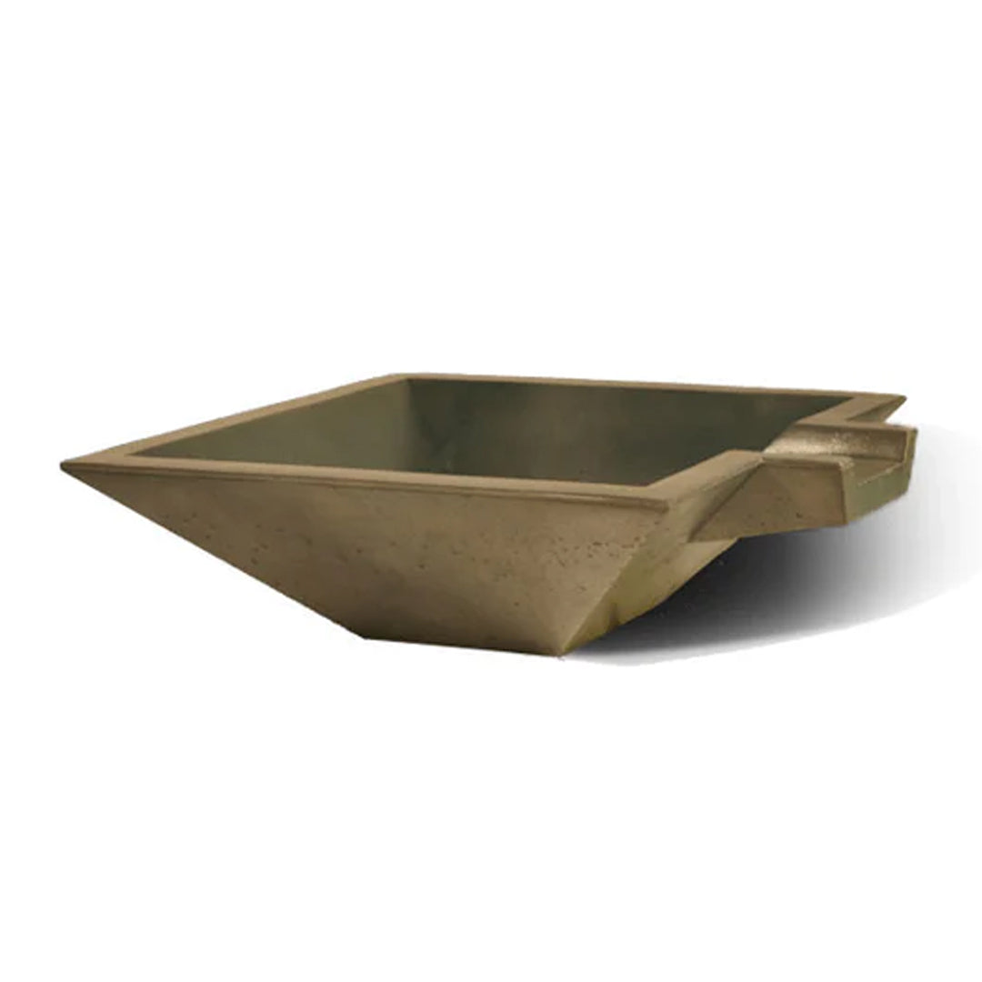 Slick Rock Spill Water Bowl - Square - Majestic Fountains