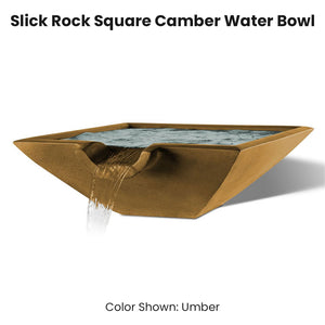 Slick Rock Square Camber Water Bowl Umber - Majestic Fountains 