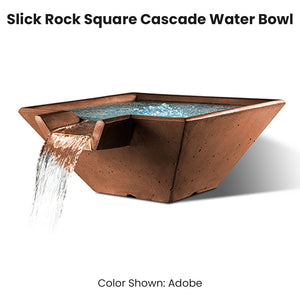 Slick Rock Square Cascade Water Bowl Adobe - Majestic Fountains
