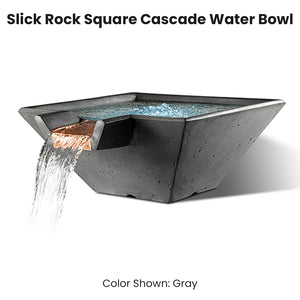 Slick Rock Square Cascade Water Bowl Gray - Majestic Fountains