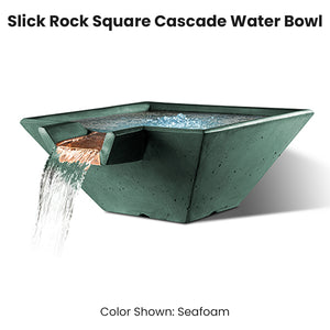 Slick Rock Square Cascade Water Bowl Seafoam - Majestic Fountains