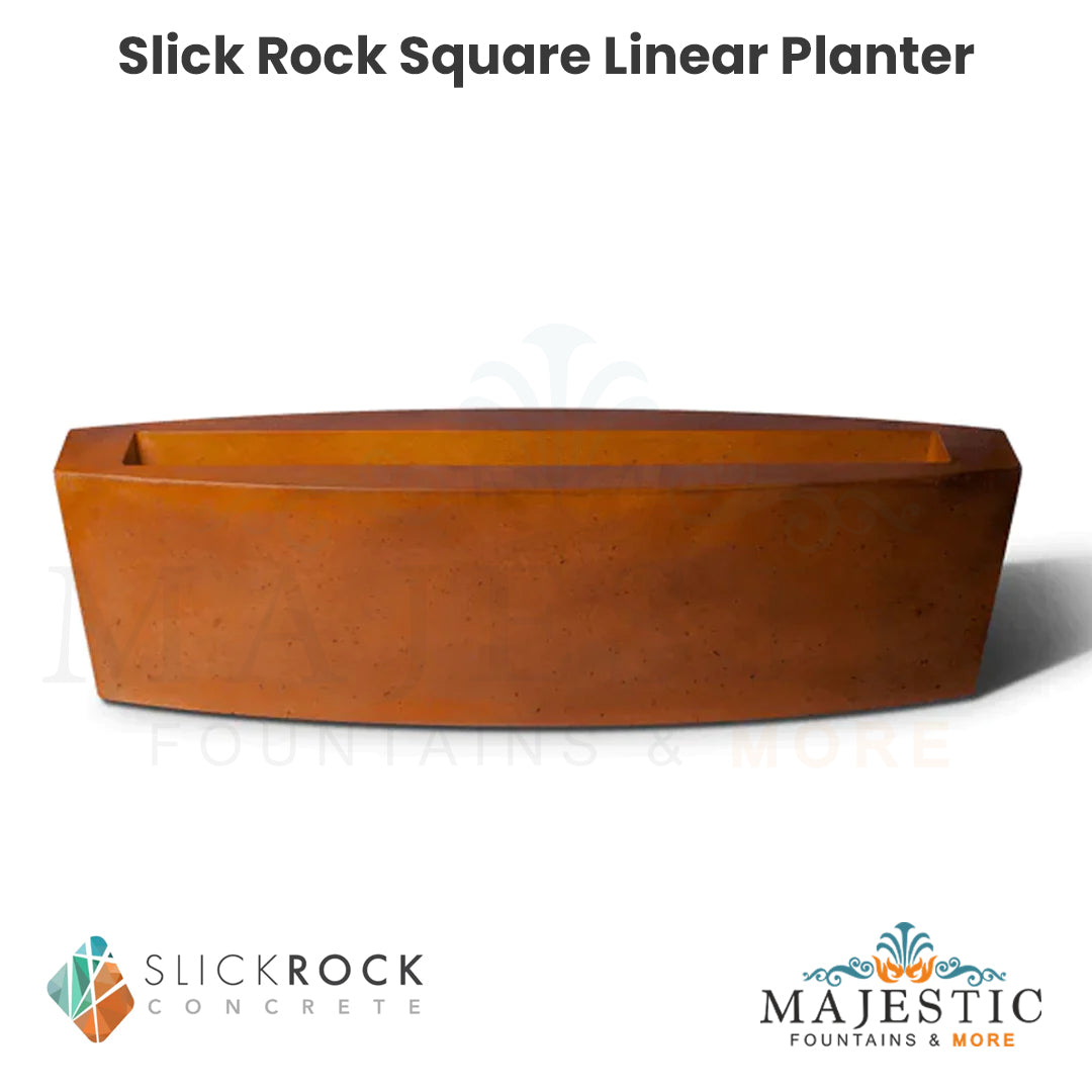 Slick Rock Square Linear Planter - Majestic Fountains