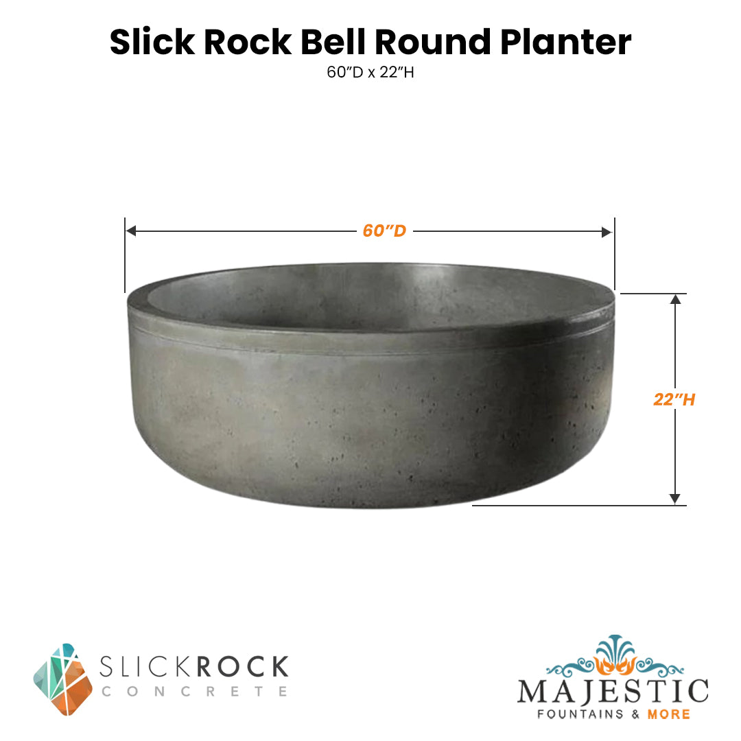 Slick Rock Bell Round Planter Size - Majestic Fountains