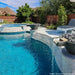 Slick Rock Cascade Fire on glass - Conical - Majestic Fountains