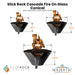Slick Rock Cascade Fire on glass - Conical Size - Majestic Fountains