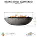 Slick Rock Oasis Oval Fire Bowl Size - Majestic Fountains