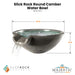 Slick Rock Round Camber Water Bowl - in GFRC Concrete - Majestic Fountains