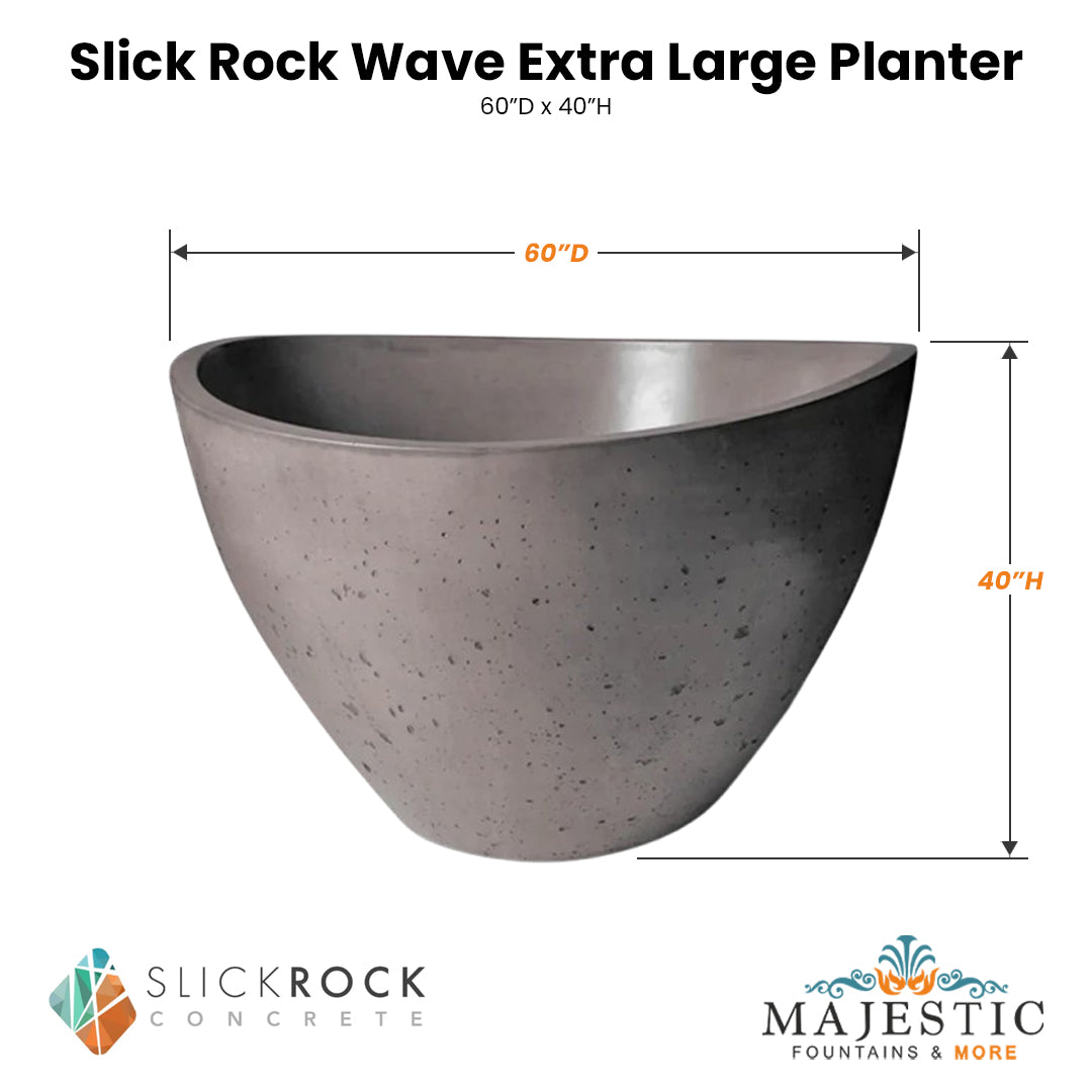Slick Rock Wave Extra Large Planter Size - Majestic Fountains