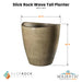 Slick Rock Wave Tall Planter Size - Majestic Fountains