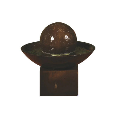Small Wok Fountain w Pedestal in GFRC by Gist G-SMWOK-PED - Majestic Fountains
