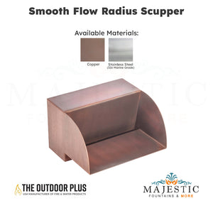 Smooth Flow Radius Scupper - Majestic Fountains