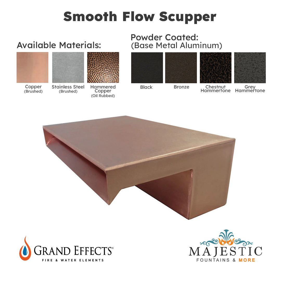 Smooth Flow Scupper By Grand Effects - Majestic Fountains