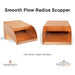 Smooth Flow Radius Scupper Copper  - Majestic Fountains