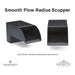 Smooth Flow Radius Scupper Grey Hammertone - Majestic Fountains