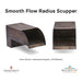 Smooth Flow Radius Scupper Hammered Copper - Majestic Fountains