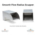 Smooth Flow Radius Scupper Stainless Steel - Majestic Fountains