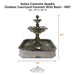 Solara Concrete Quadra Outdoor Courtyard Fountain With Basin - 1667 - Majestic Fountains