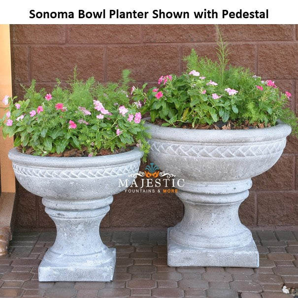 Sonoma Series Bowl Planters - Majestic Fountains and More.