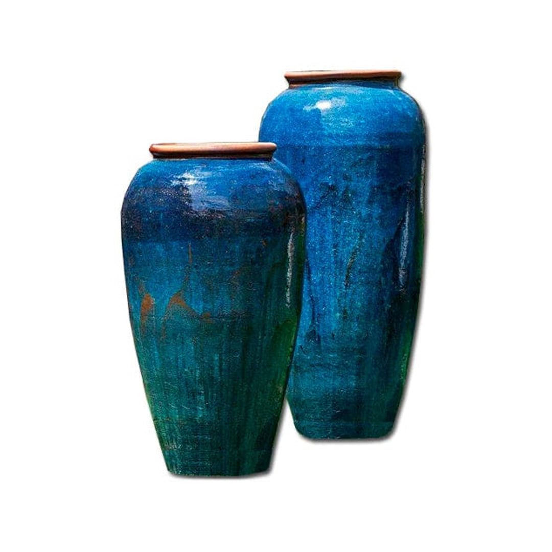 Sora Jar Planter in Glazed Terra Cotta By Campania - Majestic Fountains