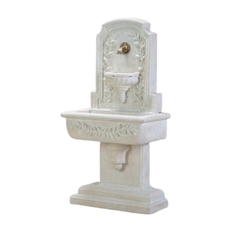 Sorrentine Concrete Outdoor Wall Fountain with Sorrento Spout - 1190 - Majestic Fountains and More