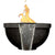Sorrento Fire & Water Bowl in GFRC Concrete by Prism Hardscapes - Majestic Fountains