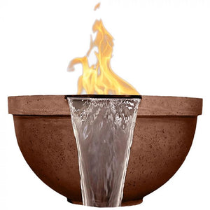 Sorrento Fire & Water Bowl in GFRC by Prism Hardscapes - Majestic Fountains and More..