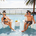 Splash Side Table with Rippled  Bottom - Majestic Fountains