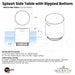 Splash Side Table with Rippled Bottom - Size - Majestic Fountains