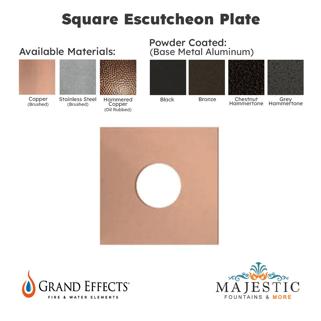 Square Escutcheon Plate for Cannon and Tunnel Scuppers by Grand Effect ...