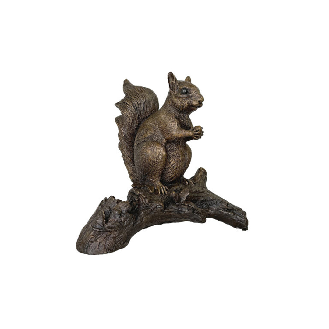 Squirrel's Perch Bronze Table Top Sculpture -  Majestic Fountains