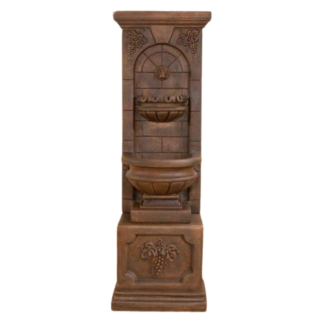 St. Helena Concrete Outdoor Wall Fountain - 1577-1578 - Majestic Fountains