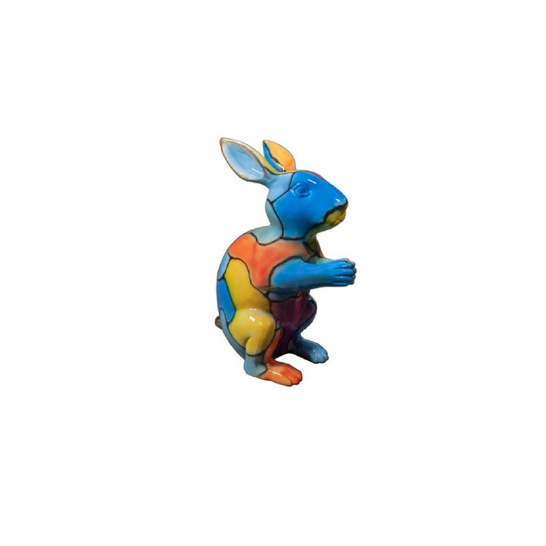 Standing Rabbit Puzzle ColorSplash Table-top Sculpture -  Majestic Fountains