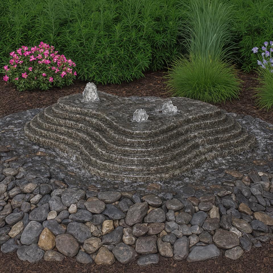 Stepped Granite Fountain Kit - Complete Fountain Kit