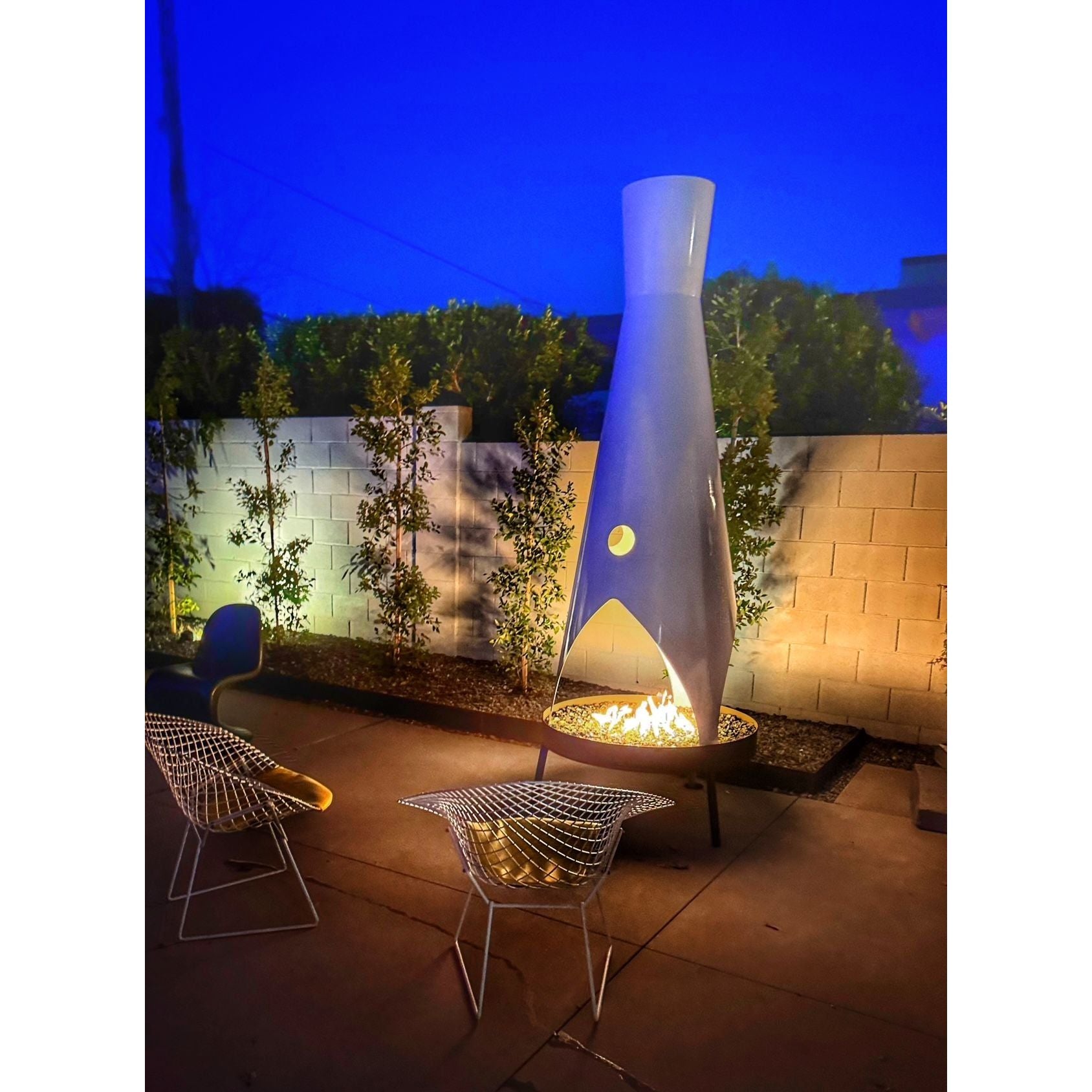 Stratofire 9Ft Tall Fire Sculpture - Majestic Fountains and More