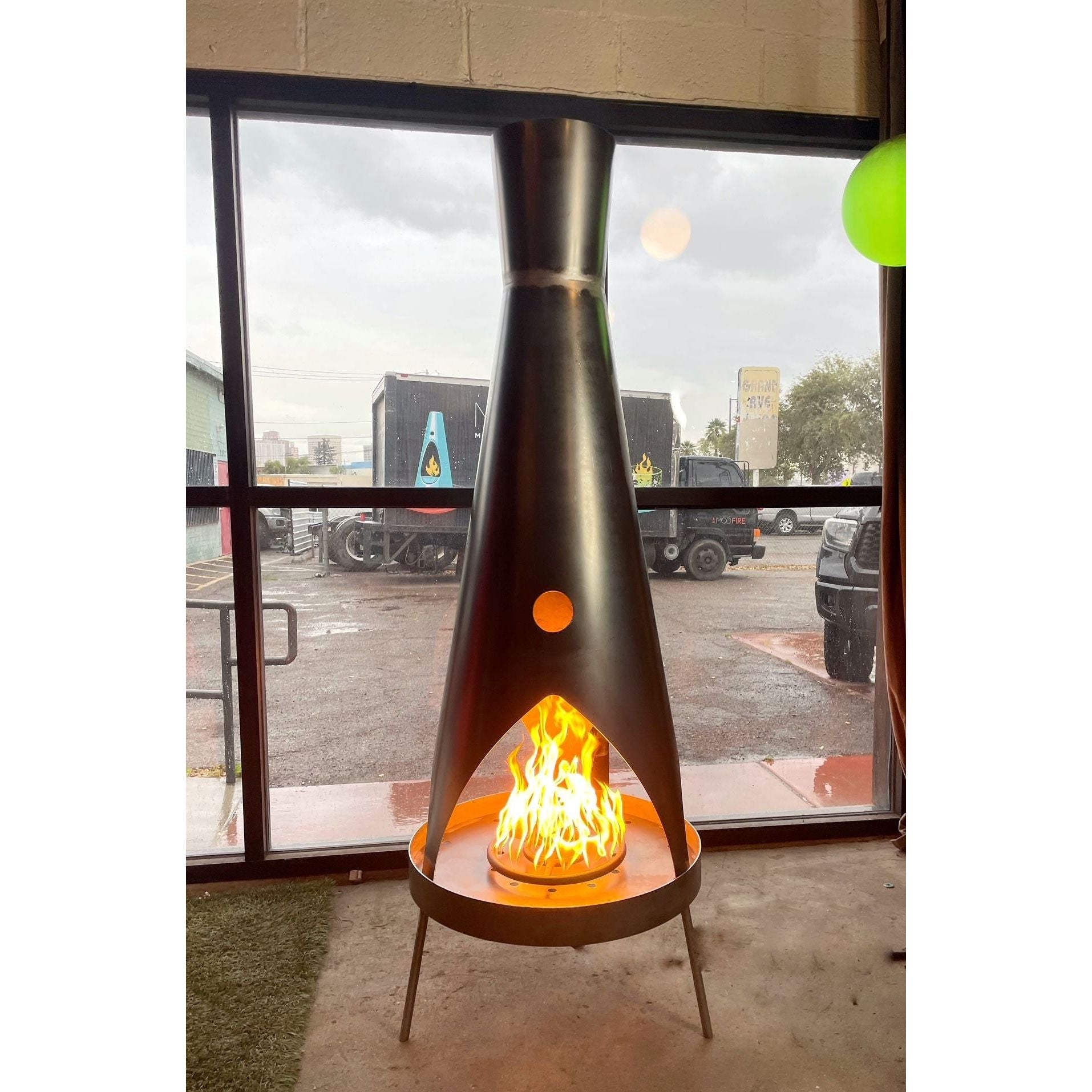 Stratofire 6Ft Fire Sculpture - Majestic Fountains and More
